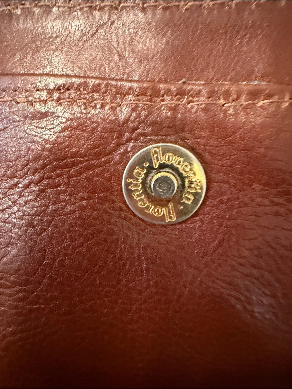 Vintage Florentia Brown leather bag made in Italy